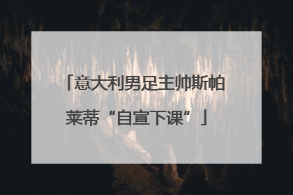 意大利男足主帅斯帕莱蒂“自宣下课”